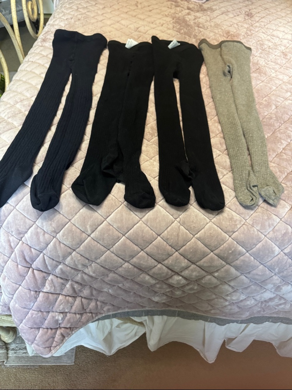 Bonpoint Kids European sweater tights bundle of 4